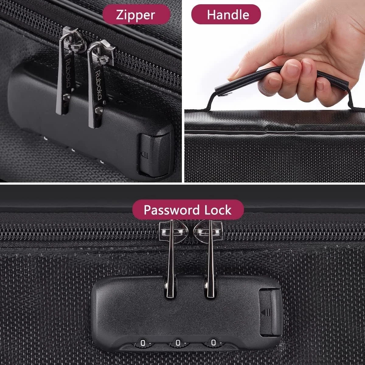 3-Layer Fireproof Document Box with Lock File Storage Box Waterproof Safe Bag US