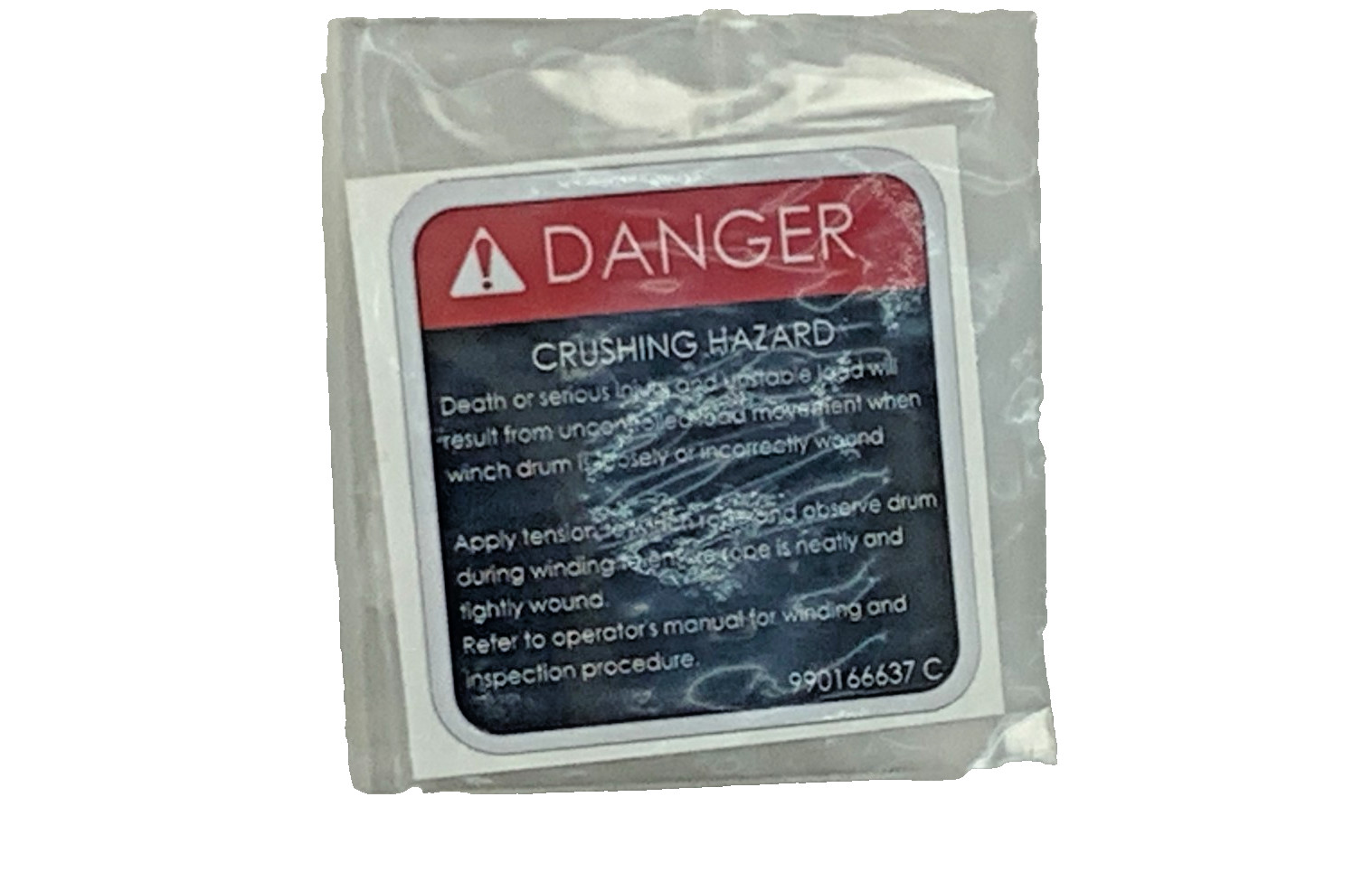 Altec 990166637 Crushing Hazard Placard Decal (old stock)