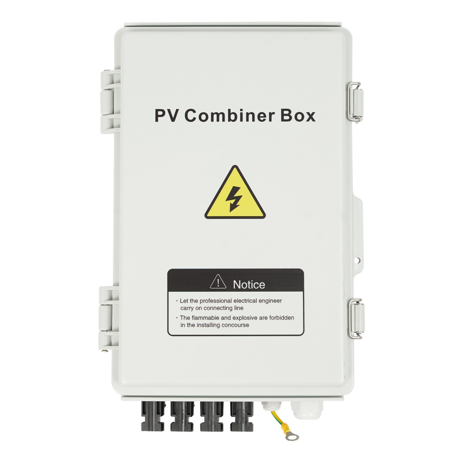 Solar Combiner Box PV Combiner 63A Circuit Breaker 4-String For Solar Panel Kit