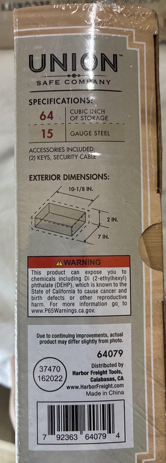 Union Portable Security Safe - TSA Approved - Sealed - NIB
