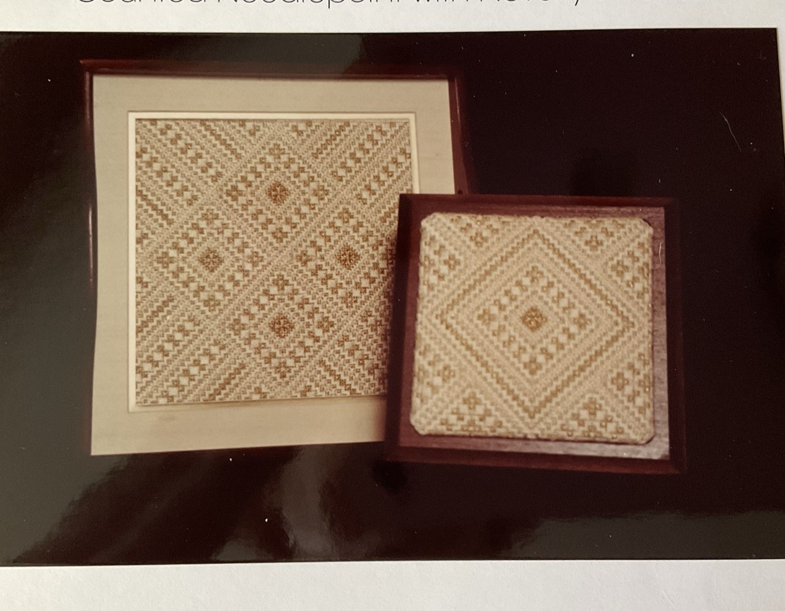 SJ Designs Needlepoint Golden Diamonds With Novelty Stitches Designed for 18 Ct