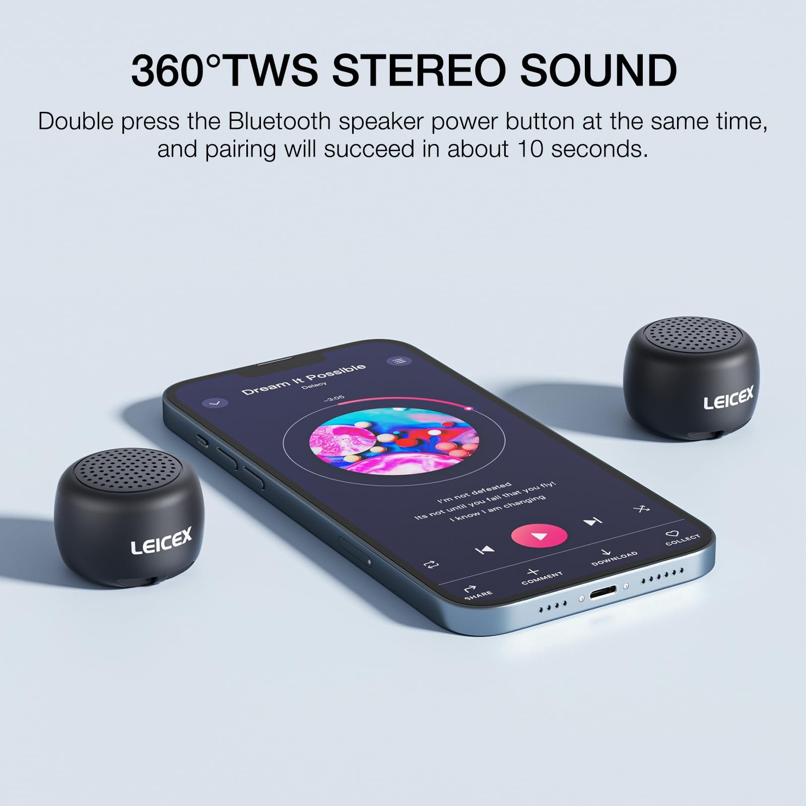 Mini Bluetooth Speaker, Small Tiny Portable Bluetooth 5.0 Speakers Perfect fo...