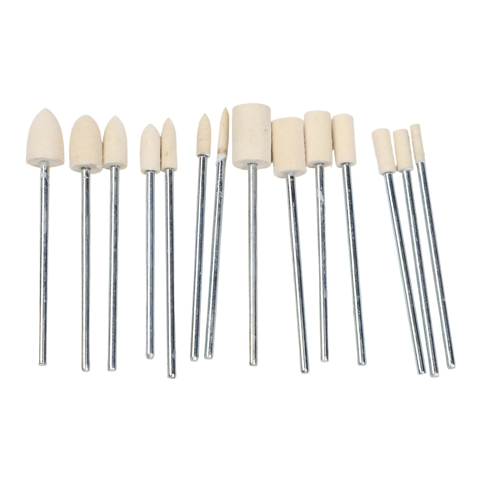 Set of 14 wool grinding heads 65mm handle for rotary tool sanding and polishing