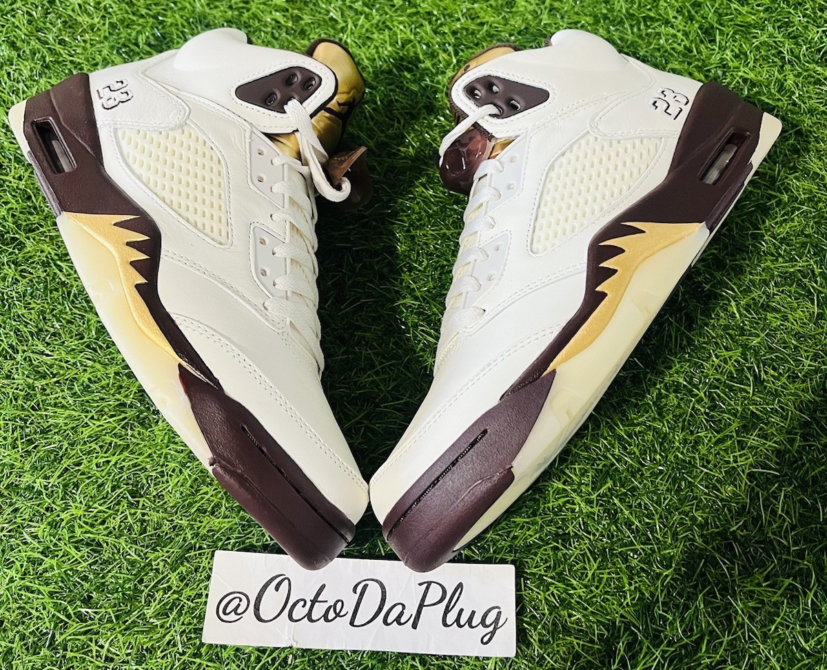 Nike Air Jordan 5 Retro Golden Ticket White Womens Sizes nby DD9336-200