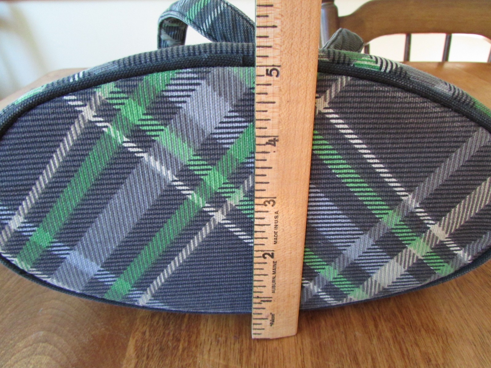 Thirty One Insulated Cooler Bag green gray Plaid