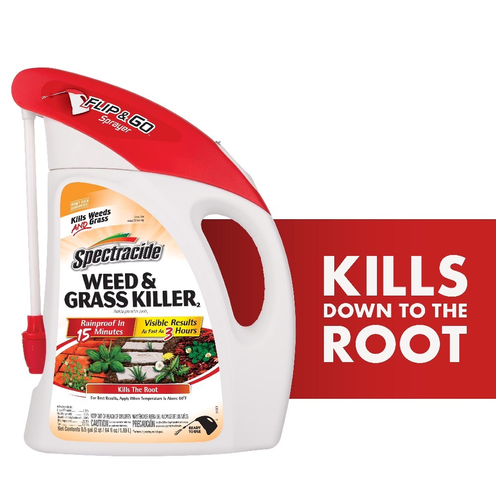 Weed & Grass Killer with Flip & Go Sprayer, Kills Weeds and Grasses, 64 Ounces