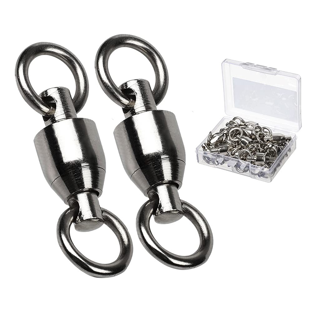 Barrel Ball Bearing Swivel Saltwater Rolling Fishing Swivels Stainless Steel ...