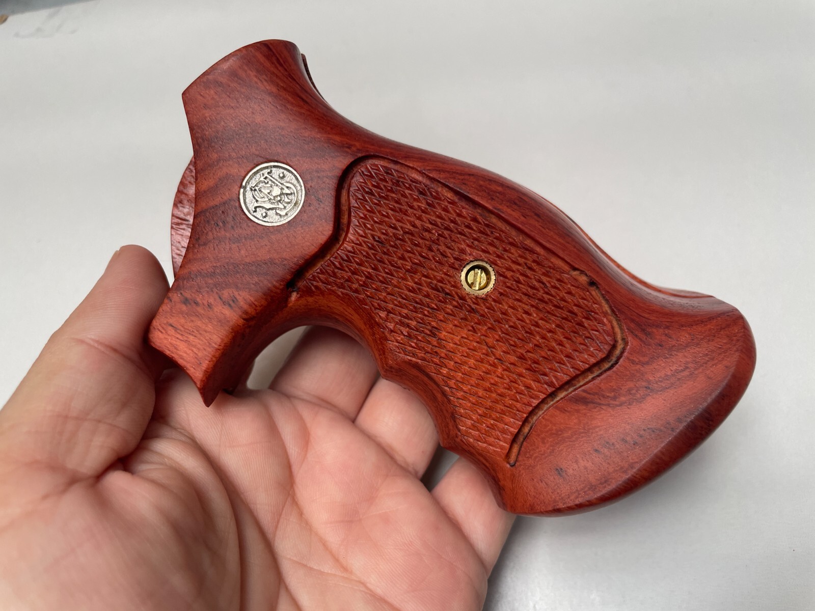 New Padauk Wood grips for S&W, N FRAME ROUND BUTT  Left Hand Shooter