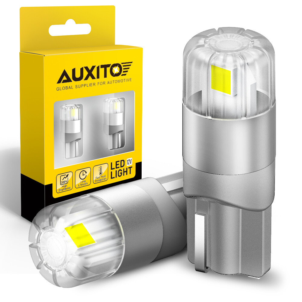 AUXITO T10 LED License Plate Bright White 168 Light Bulb 6000K Super 194 2825