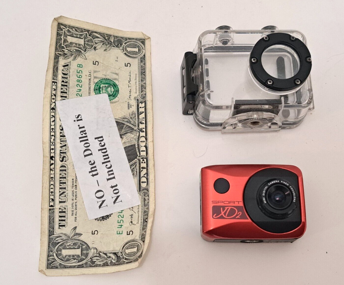 Redemptronic Sport XD2 Red Color 12MP 2" Action Cam with Clear Underwater Case