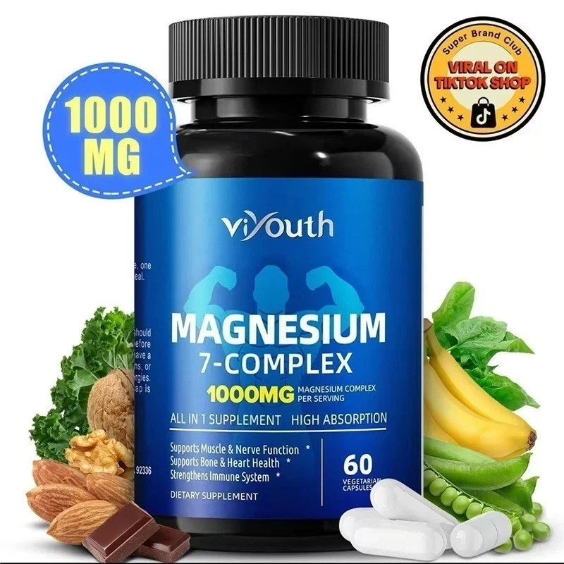 Viyouth Magnesium 7 Complex – Supports Sleep & Bone Health – 60ct