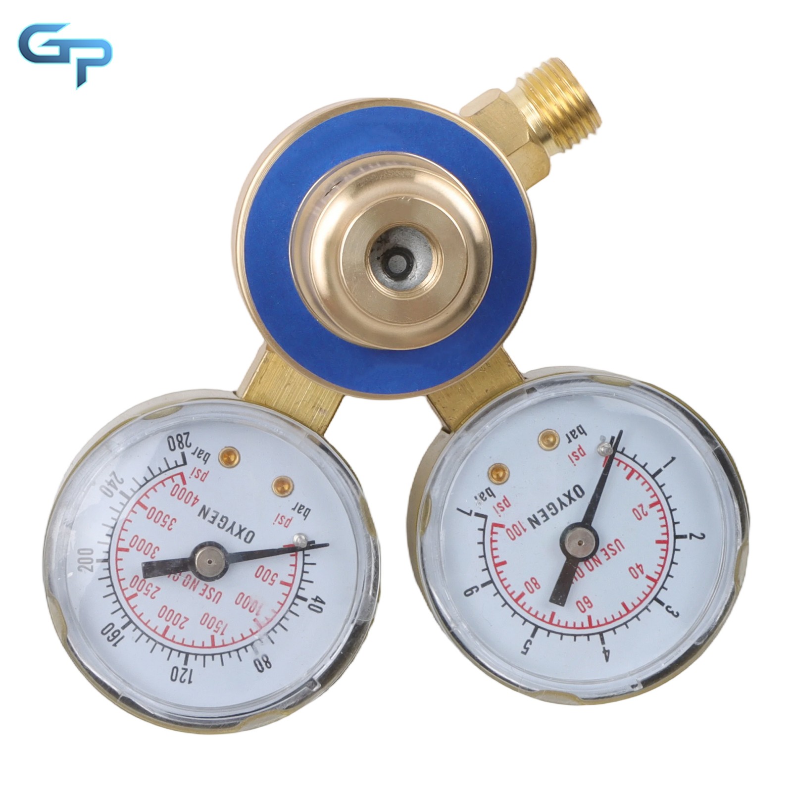Professional Welding Oxygen Regulator, 2" Gauge Brass Design, CGA540 Fitting