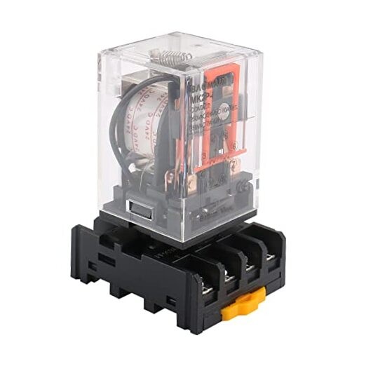 Power Relay MK2P-I 24VDC Coil DPDT 8 Pin with Plug-in Terminal Socket, for