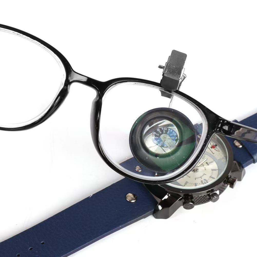 5X 20X Aluminum Magnifier with Clip for For watch Servicing and Crafting