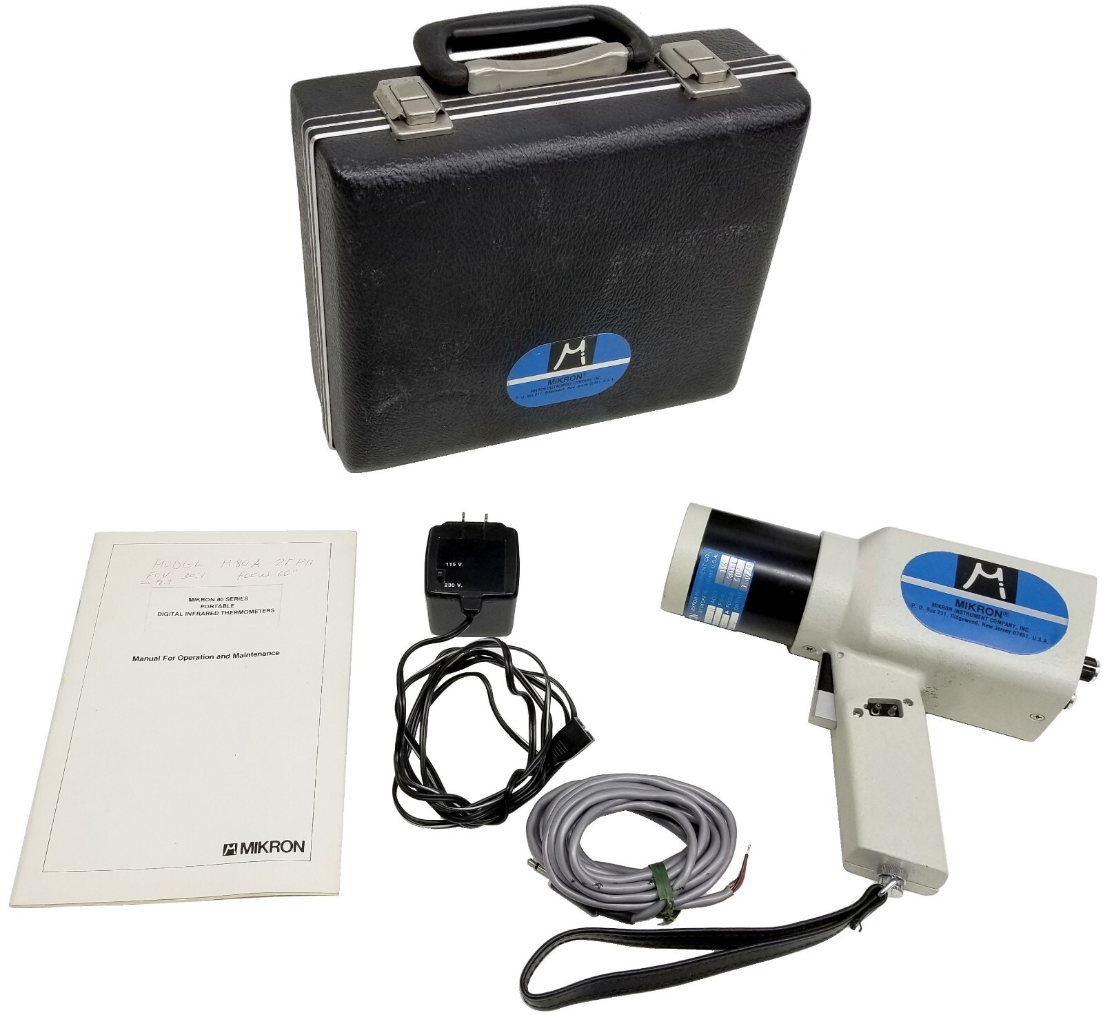 NICE! ~ Mikron M807-2FPH Portable Digital Infrared Thermometer w/case 0-600F