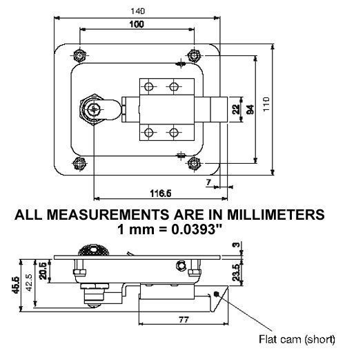 PUSH TO CLOSE HEAVY DUTY LOCK. FREE SHIPPING. Part # 016.6.2.03.2