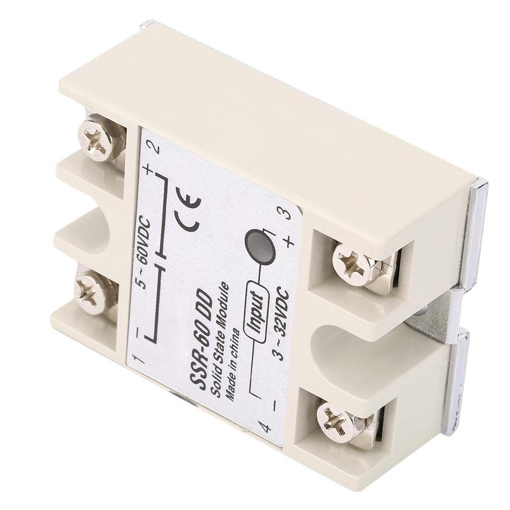 Solid State Relay, DcDc Solid State Relay SSR60Dd 60A 3-32V DC to 5-110V DC SSR