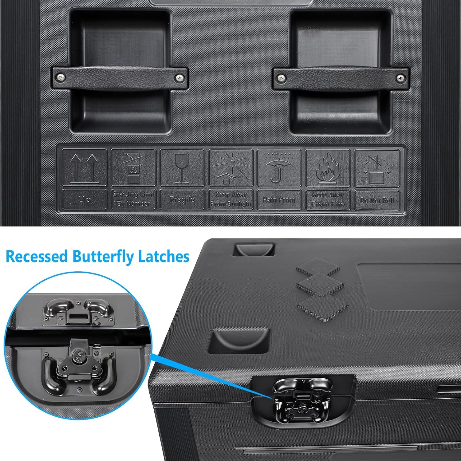 Cable Trunk ATA Road Case Utility Road Trunk Flight Case w/ Wheels for Pro Audio
