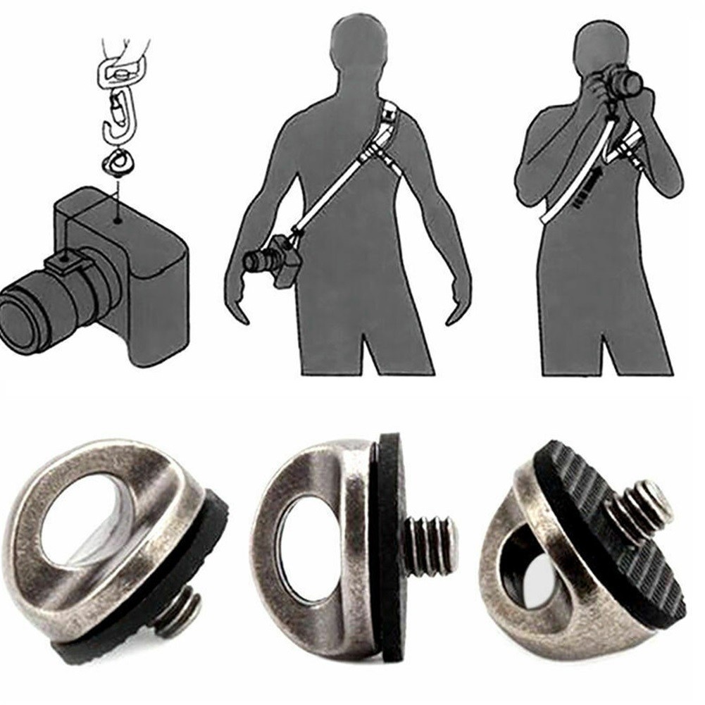 Universal Camera 1/4" Shoulder Strap Connection Buckle Fixing Screw Adapter