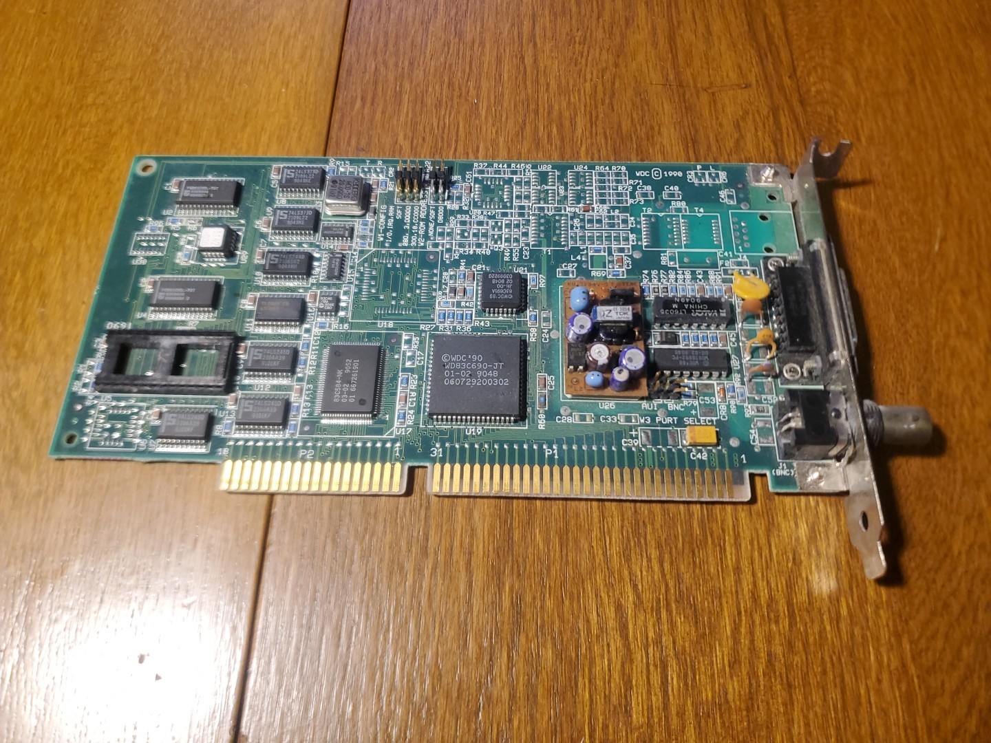 Western Digital WD8013EP 10Base ISA Ethernet Adapter Coax/AUI FOR PARTS/REPAIR