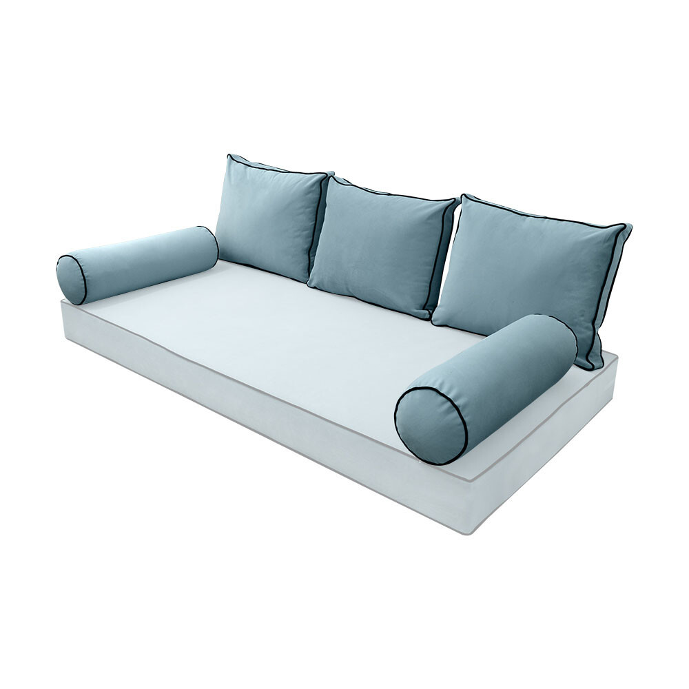 SLIPCOVER ONLY Contrast Full Style V3 Velvet Indoor Daybed Bolster Cushion AD355