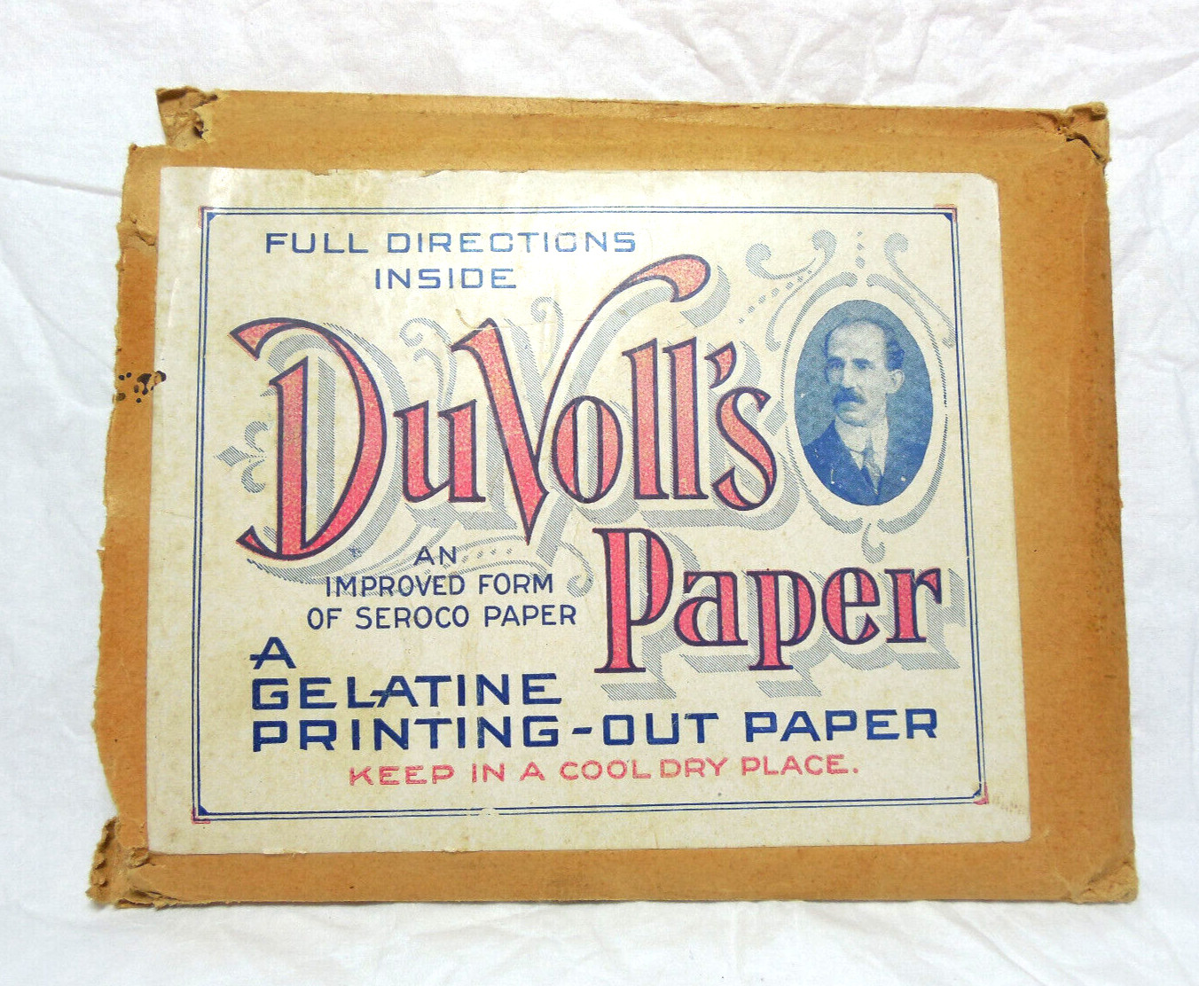 Antique 1915 DuVoll's Printing-Out Paper-Improved Form of Serovo Paper-Gelatine