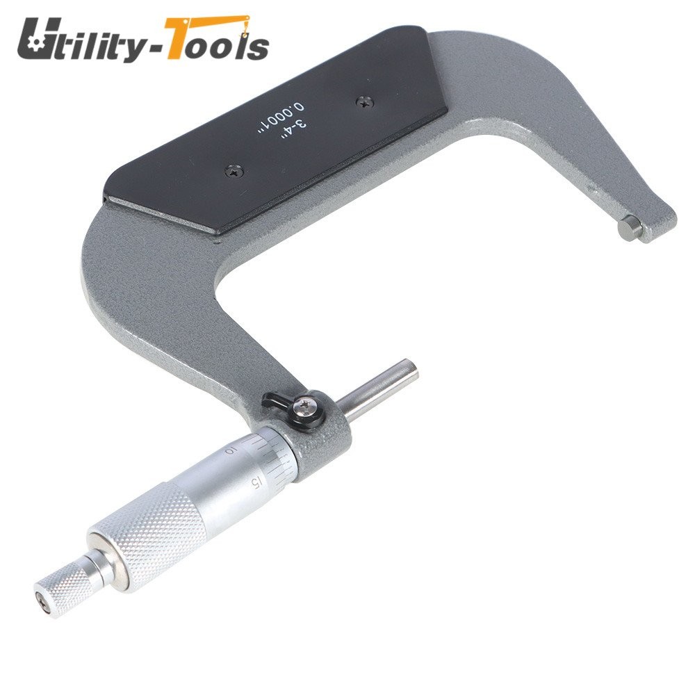 3-4" Precision Outside Micrometer .0001" Resolution Carbide Tipped,Standard 1pcs