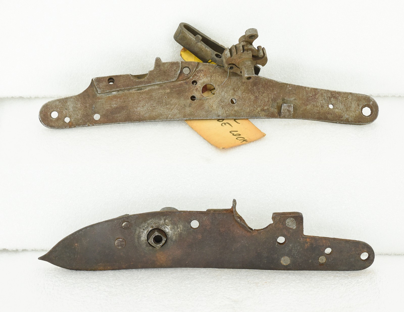 2 ORIGINAL VINTAGE Large Flintlock Locks – BUY AS IS