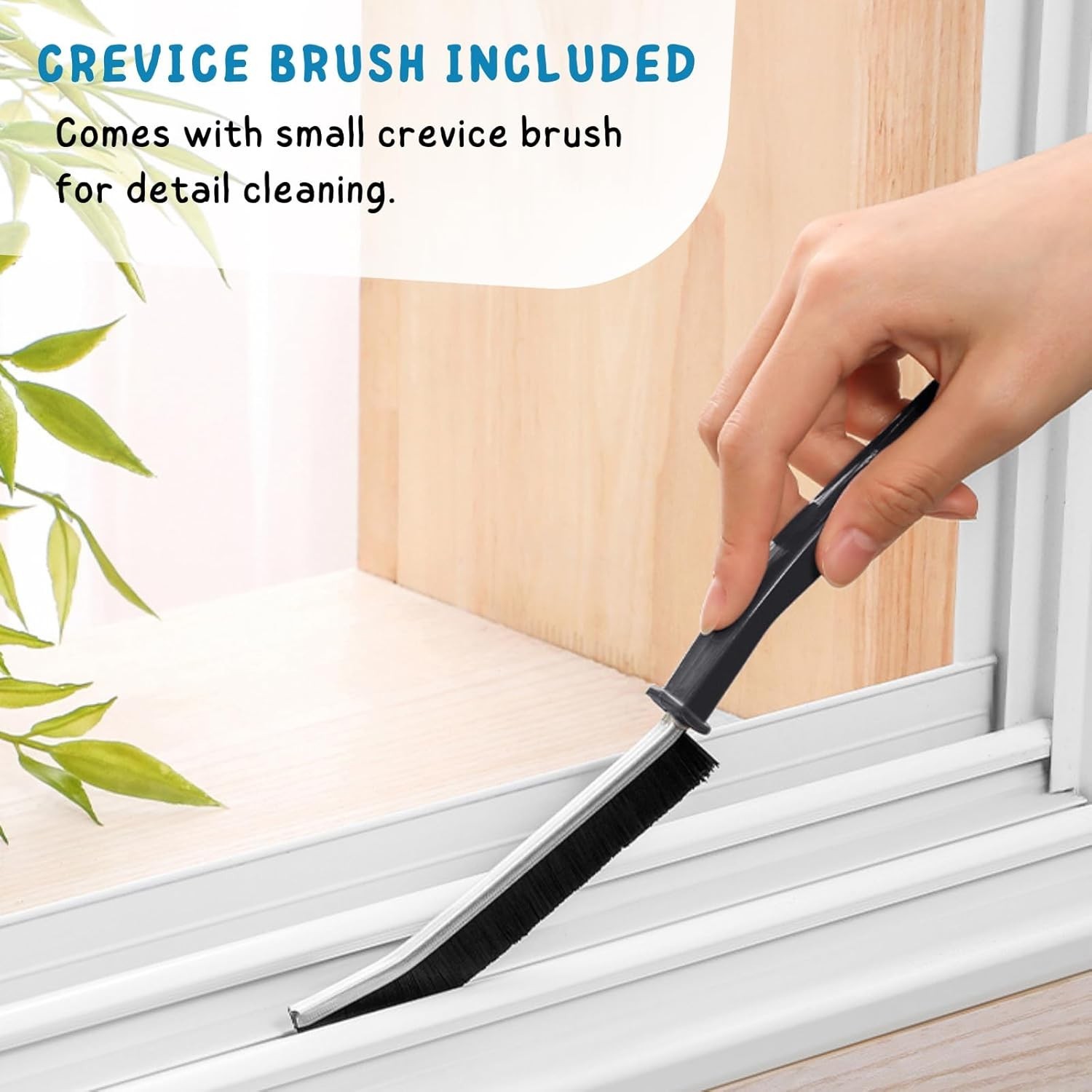 Deck Brush with Long Handle, Floor Scrub Broom for Shower