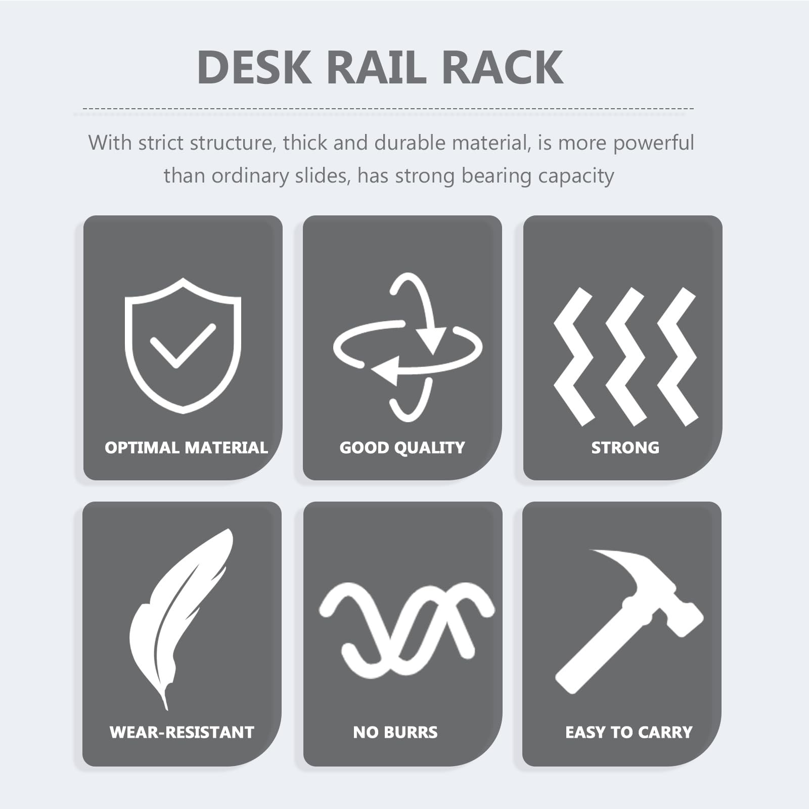 Under Desk Keyboard Tray Slide Adjustable Computer Keyboard Rail