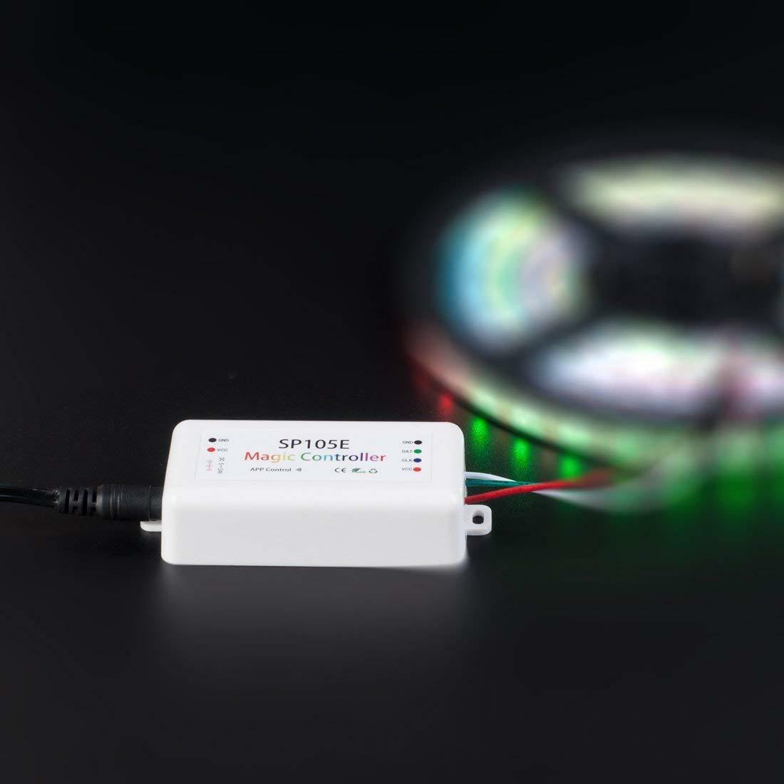 SP105E Controller DC5~24V Bluetooth APP Control WS2811 WS2812B APA102 LED Lights