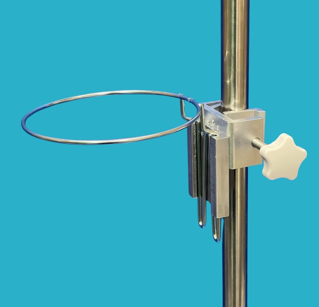 Pole / Channel Mount Clamp for 1200 cc suction canister , toolless adjustable