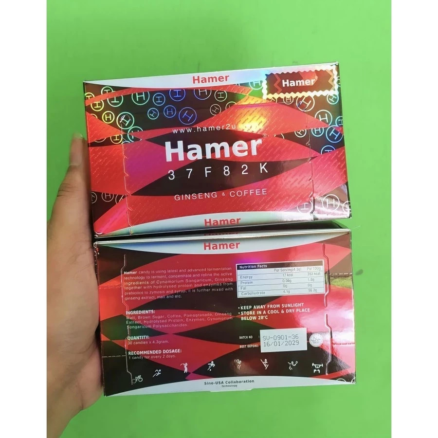 Hard Candy Ham er Red Candy Honey Ginseng Candy Snack 30pcs Box