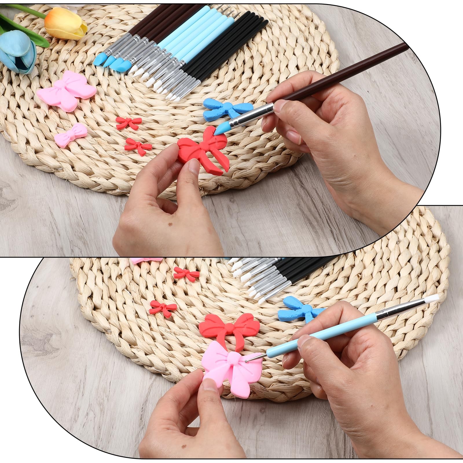 15 Pcs Silicone Sculpting Tools, Silicone Clay Sculpting Tools, Pottery Tools...