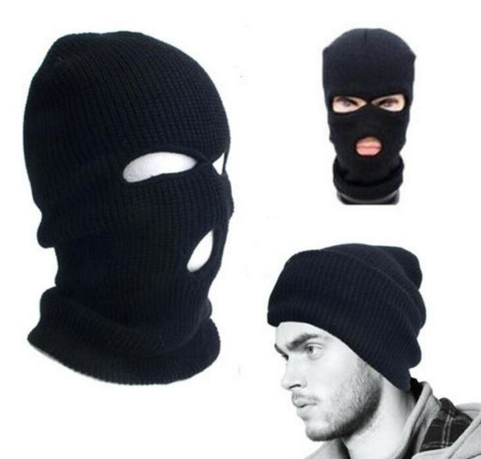 3 Hole Beanie Winter Warm Ski Snowboard Hat Cap Wear Balaclava Full Face Cover
