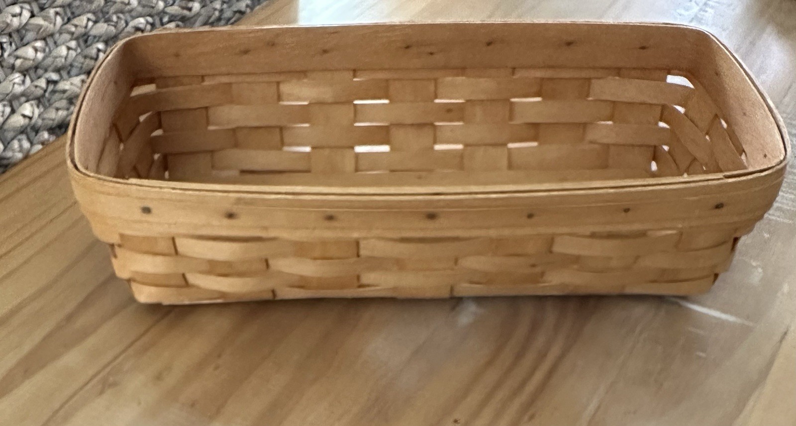 1995 Longaberger Bread Basket with Protector 14.5” X 7.75”