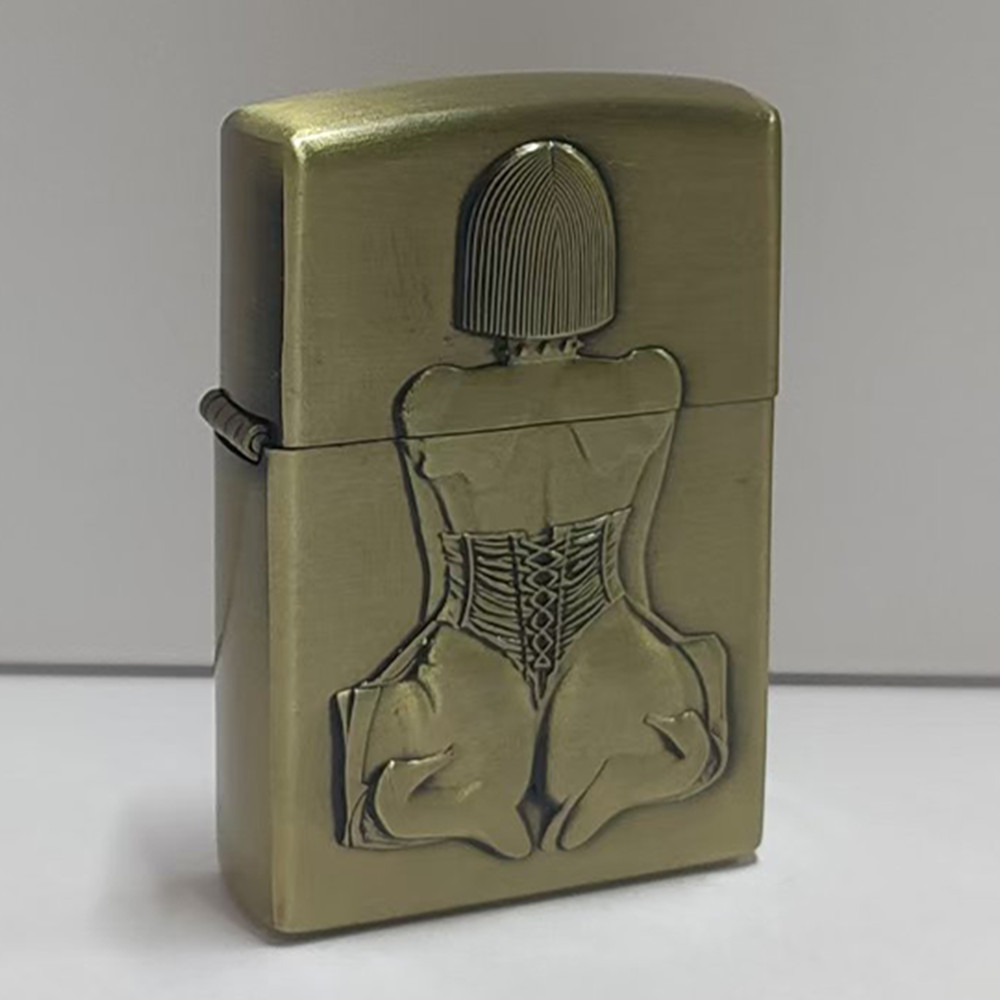 Yaesina Retro Steel Wheel Flip-Top Cigarette Pocket Lighter (Kerosene Excluded)