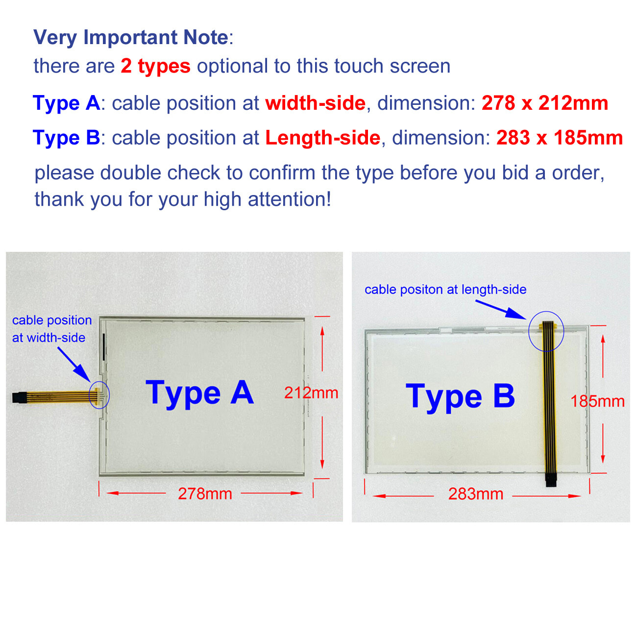 New Touch Screen for 47-F-5-121-057 R1.7 47-F-5-121-057R1.7 One-Year Warranty