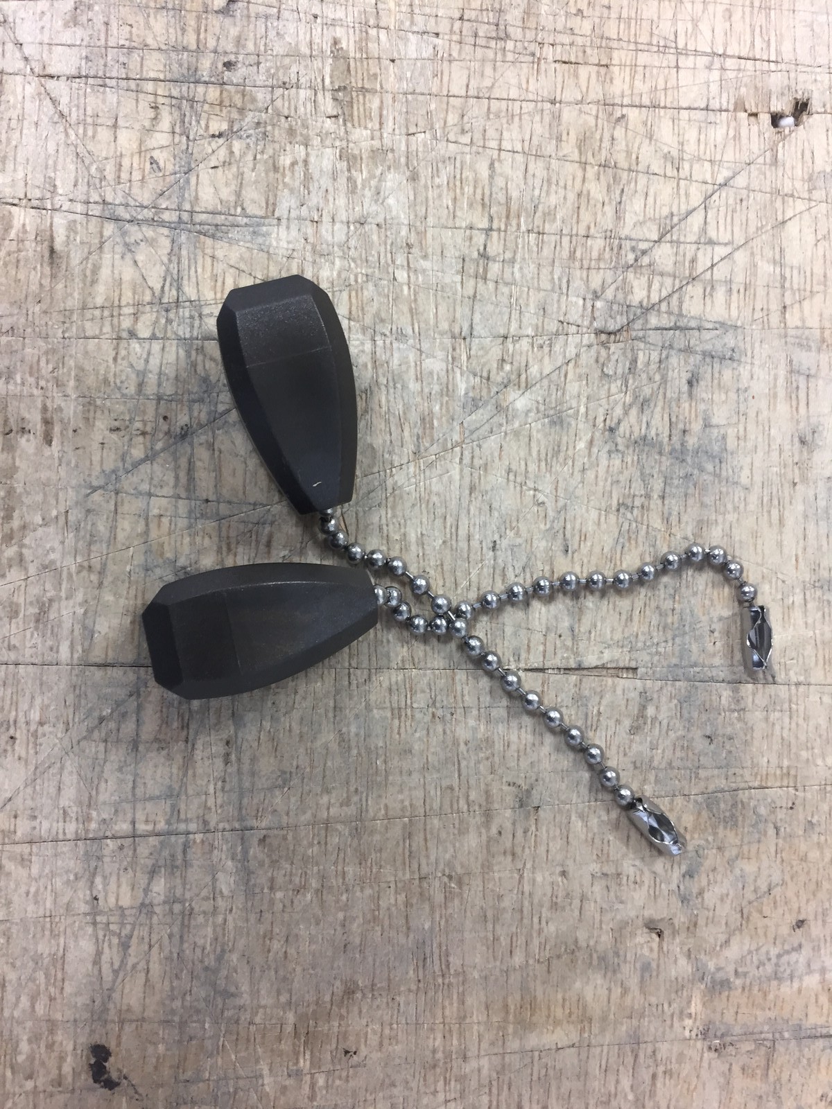 Unbranded Replacement Metal Pair of Pull Chains For Ceiling Fan Bronze