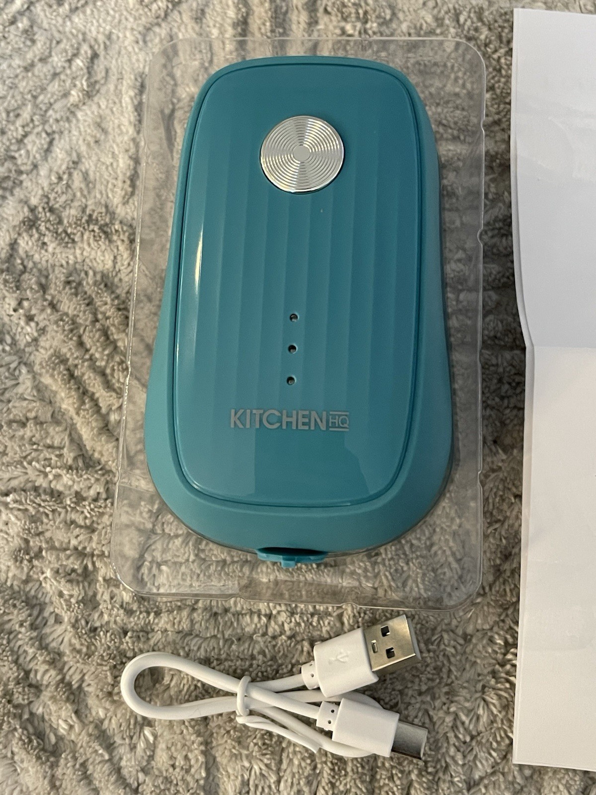 Kitchen HQ Electric can opener, green, New