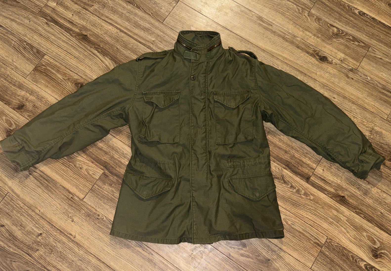 Vintage US Army Jacket Medium Reg Alpha Industries OG-107 Cold Weather Field