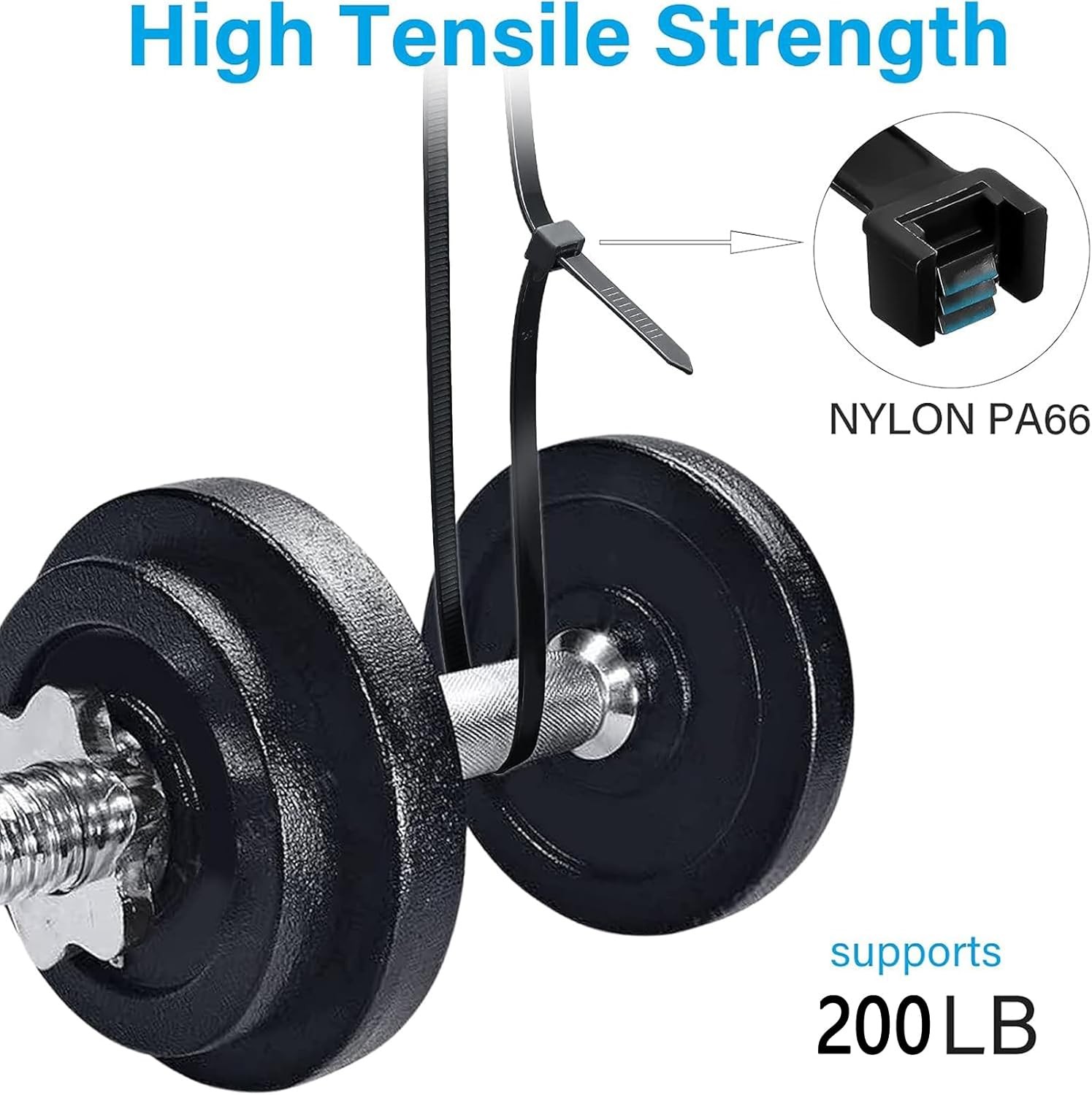 Nylon Cable Ties 24 Inch 50 Pack 200lb Heavy