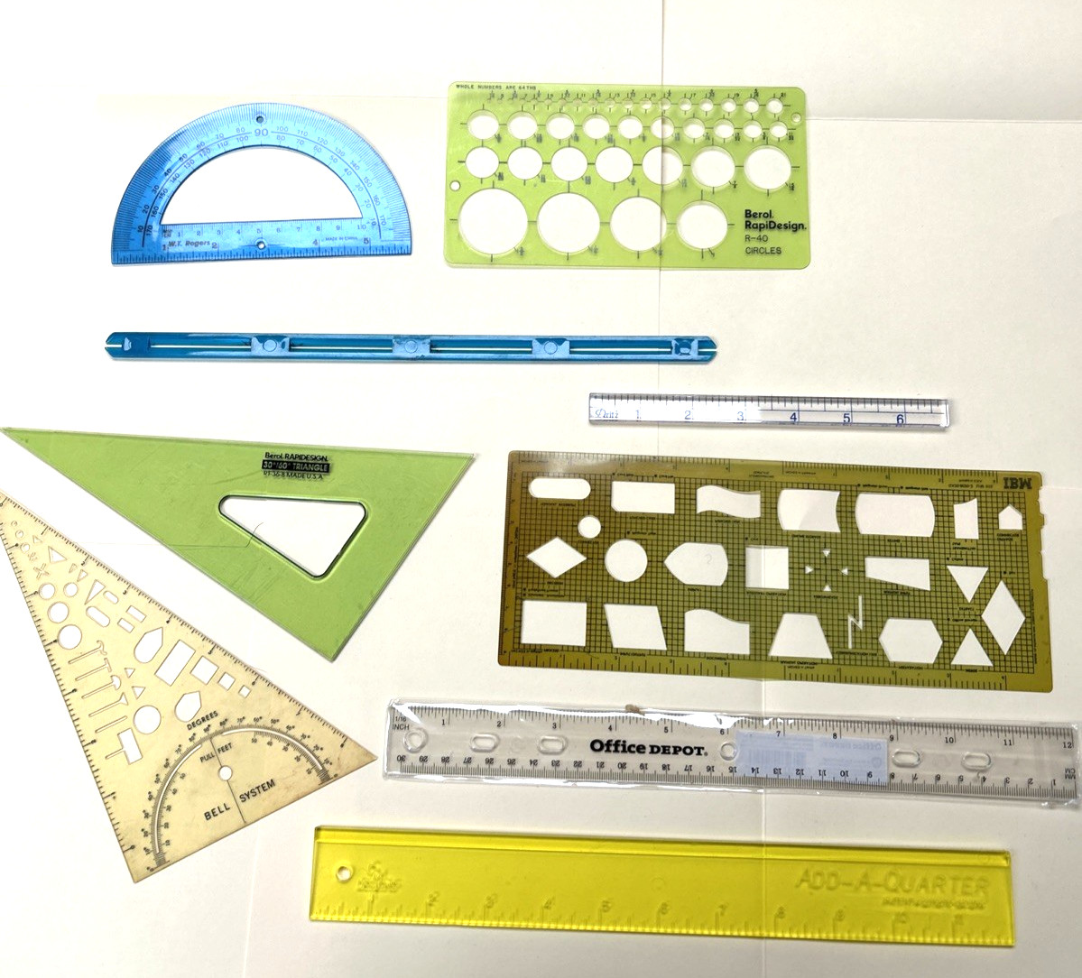 Quilt Template Ruler Random Verily IBM W. T. Rodger’s Used Good Q10