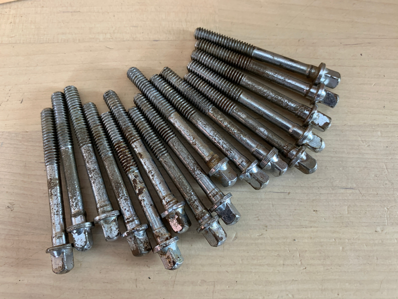 LOT of 16x SLINGERLAND Rack Floor Tom 2-Inch TENSION ROD Parts 70s Vtg Snare Set