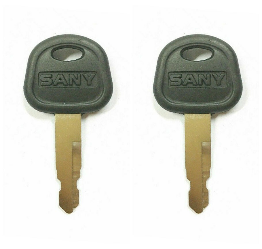 2x Ignition Key For Sany Excavator Bulldozer Loader Heavy Equipment key
