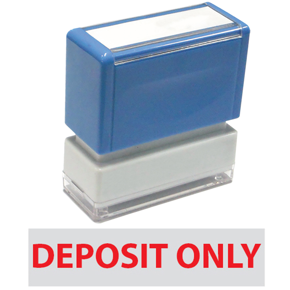 Deposit Only - JYP PA1040 Pre-Inked Rubber Stamp (Red Ink)