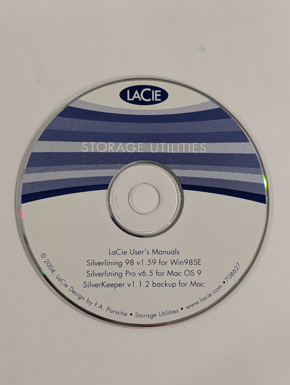 LaCie Storage Utilities User's Manual Software Disc 2004 | Disc Only