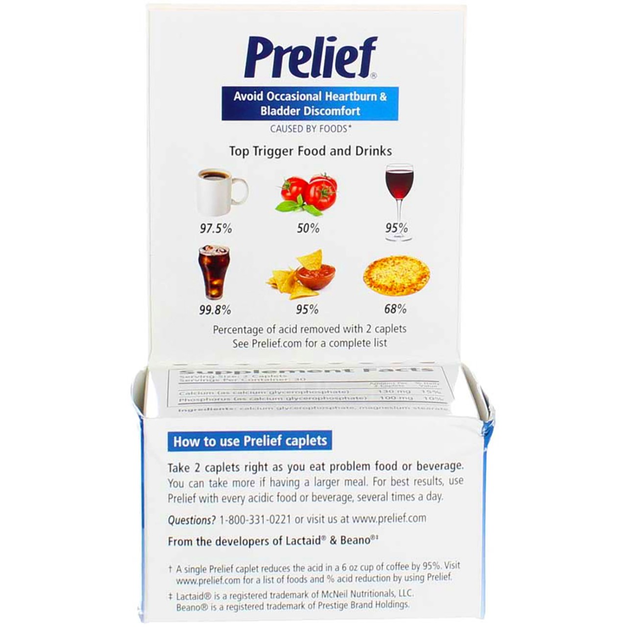 Prelief Acid Reducer Caplets, 60 Ct