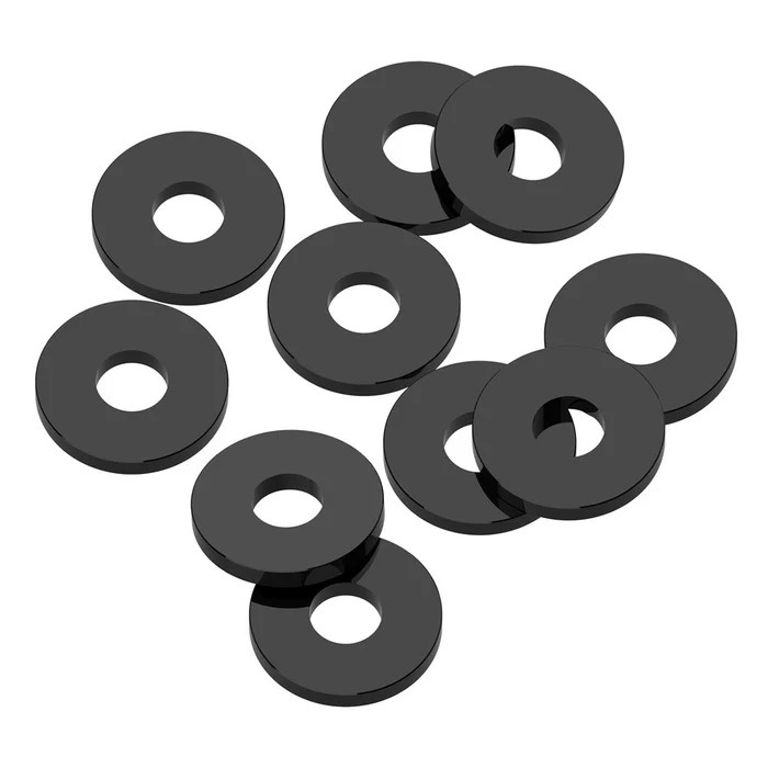 1Up Racing 80403 - Precision Aluminum 3x8mm Ballstud Shims, Black, 1.0mm (10)