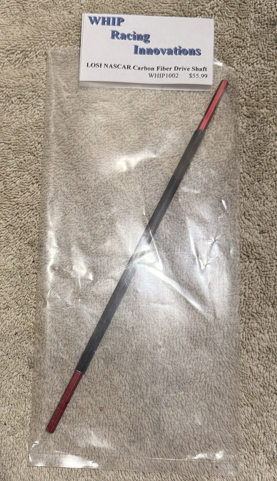 Whip Racing Losi NASCAR Carbon Fiber Center Driveshaft RED (5g) LOSI-1912/-1930